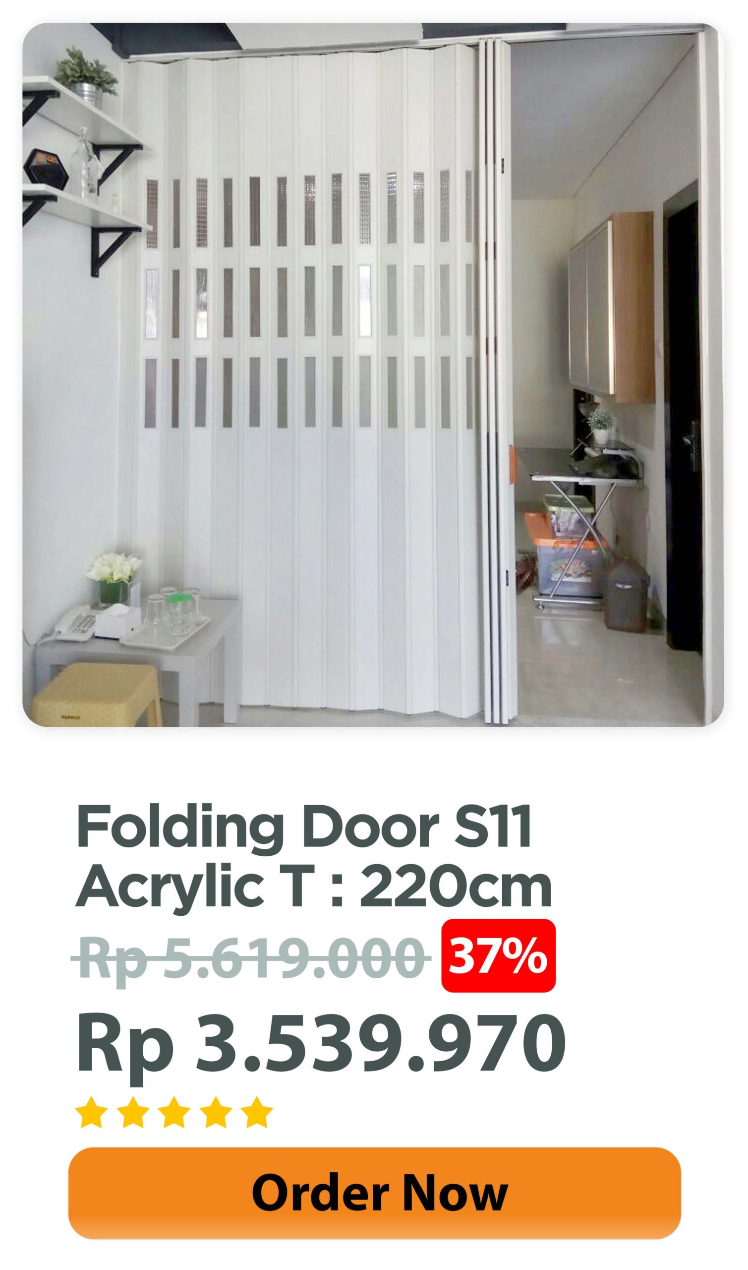 Harga Folding Door PVC indoor Terlengkap Prima Interior
