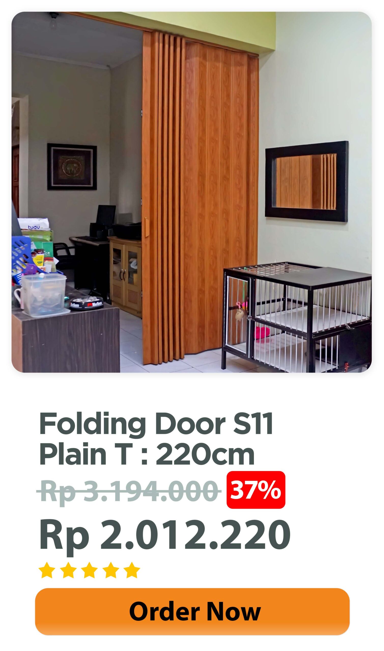 Harga Folding Door PVC indoor Terlengkap Prima Interior