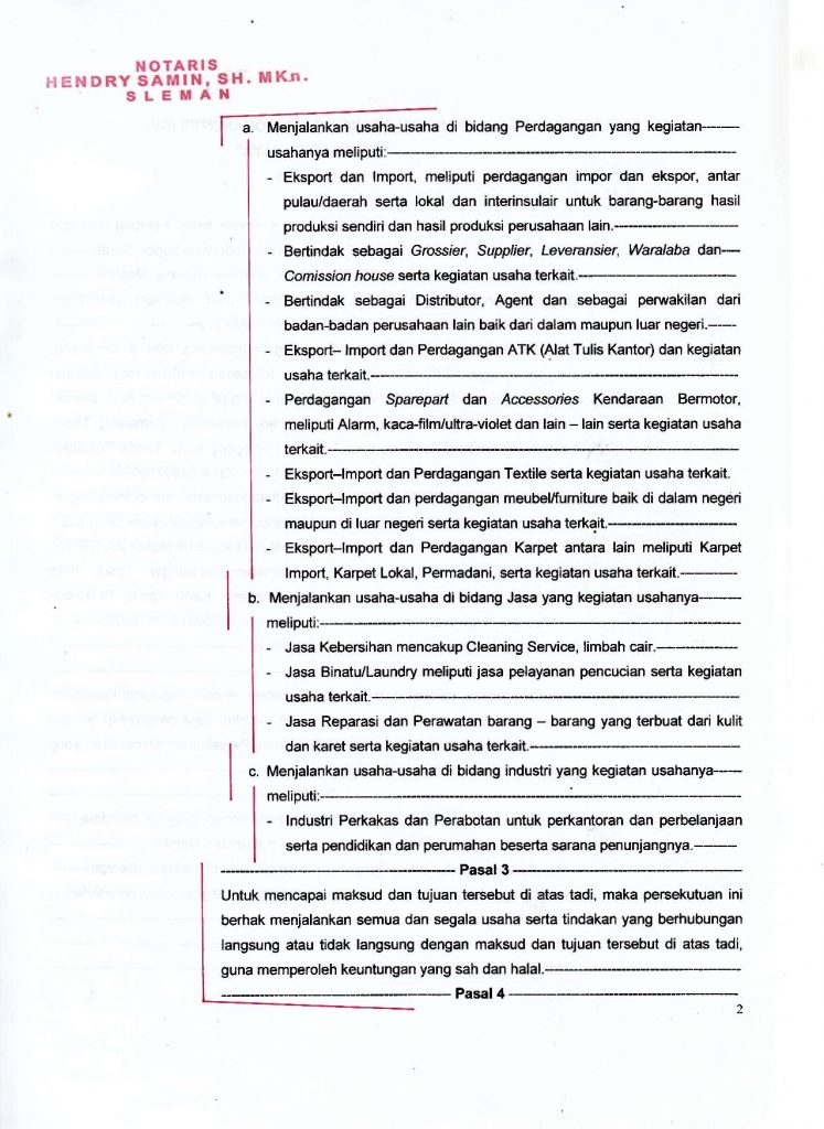 AKTA 3 CV Prima Abadi Jaya