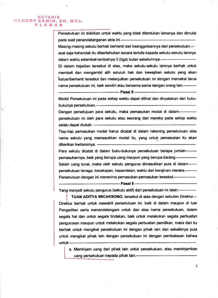 AKTA 4 CV Prima Abadi Jaya