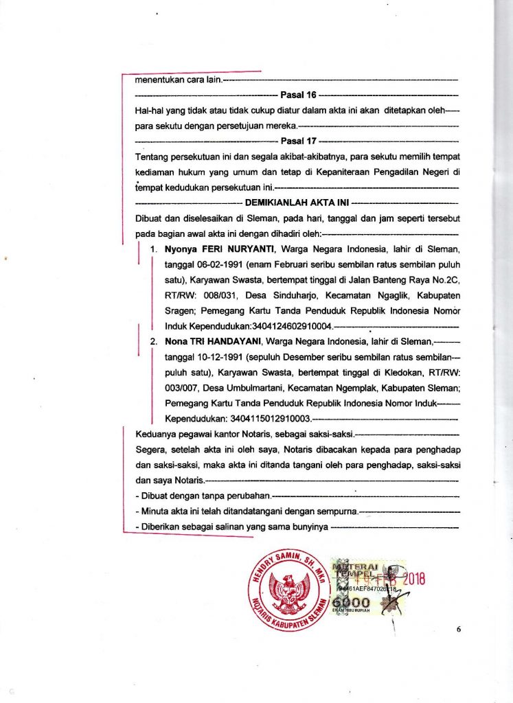 AKTA 7 CV Prima Abadi Jaya