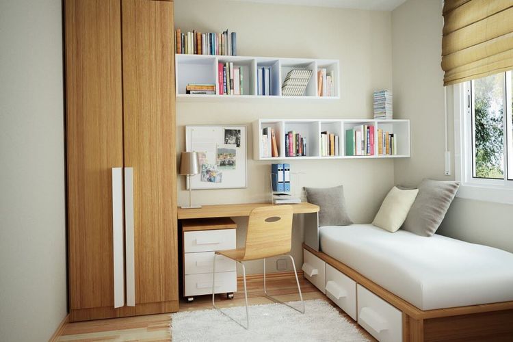 desain kamar tidur sempit